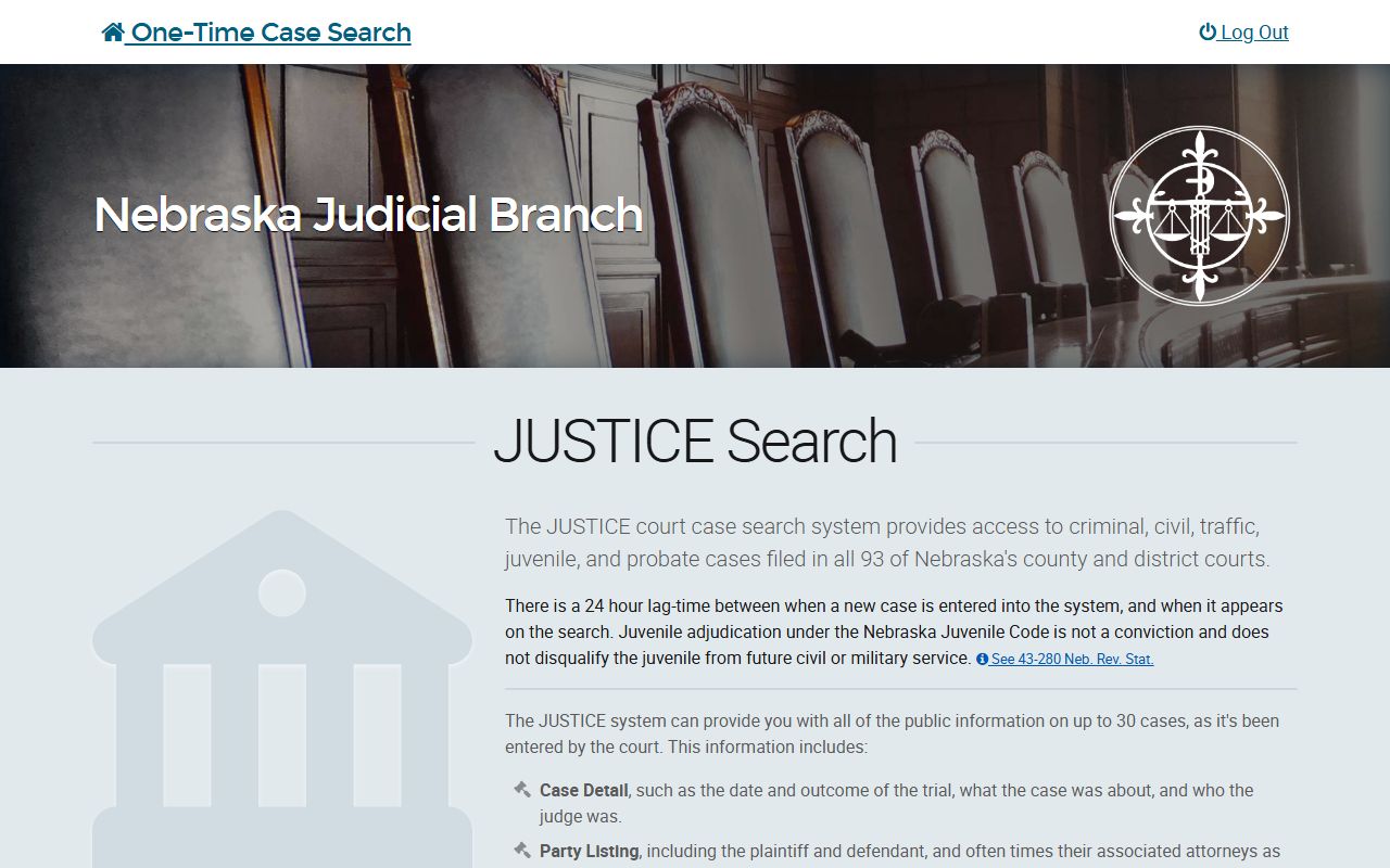 Holt County court records after arrest Nebraska JUSTICE name search form